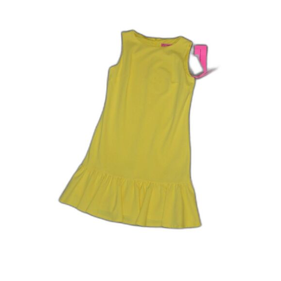 NWT Betsey Johnson Yellow New Spring Sun Scuba Crepe Dress FLO6K29 Sleeveless 6 - Picture 7 of 10